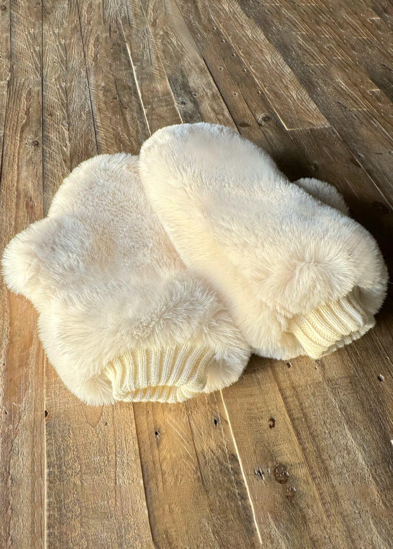 Faux Fur Massage Gloves for Sensation Play